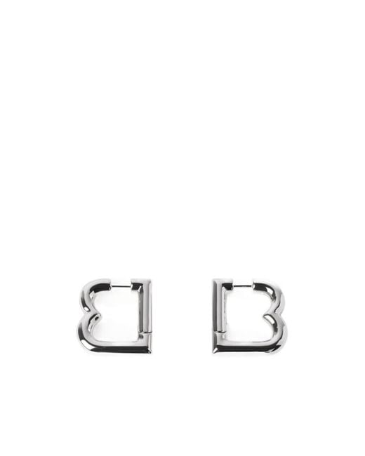 Balenciaga White B Xs Earrings