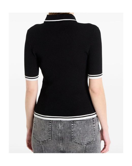 Off-White c/o Virgil Abloh Black Ribbed Short-Sleeve Top
