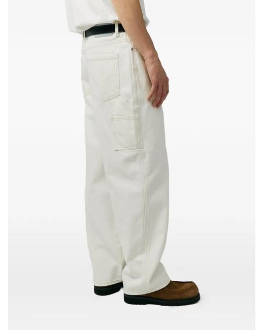 DUNST White Carpenter Jeans for men