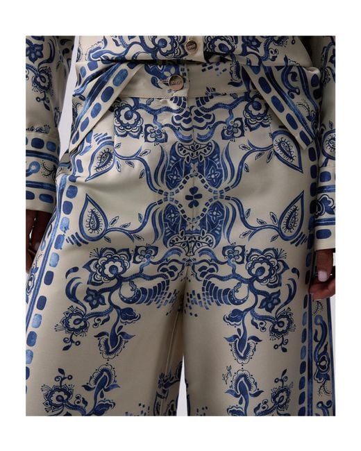 Liu Jo Multicolor Paisley Wide-Leg Pants