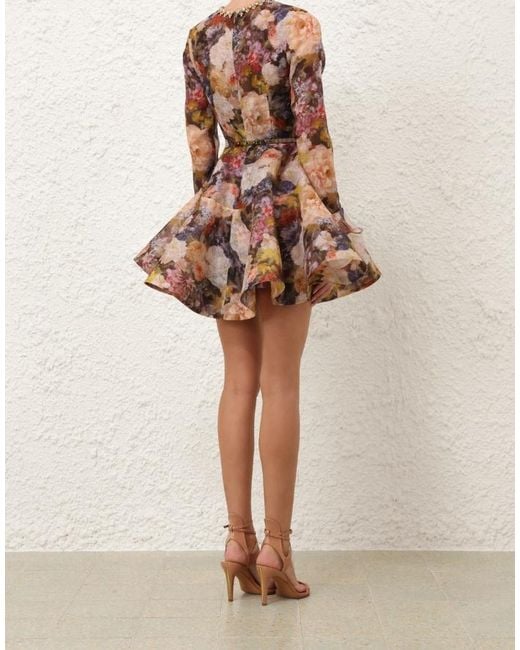 Zimmermann Brown Alchemy Long Sleeved Dress