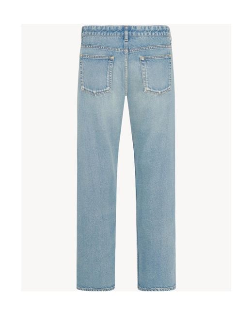 The Row Blue Mid-Rise Straight-Leg Jeans