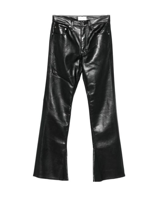 Agolde Black Coated Flared Jeans