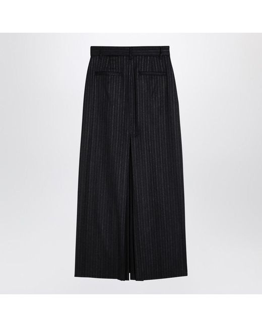 Department 5 Black Pinstripe Maxi Skirt