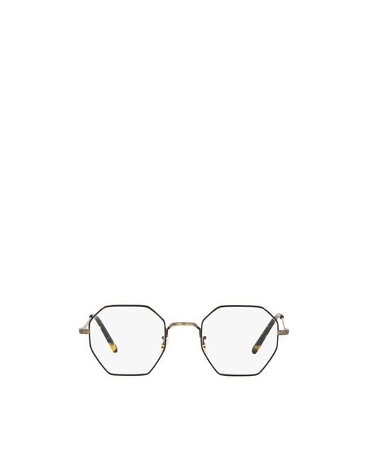 Oliver Peoples White Holender Geometric-Frame Glasses for men