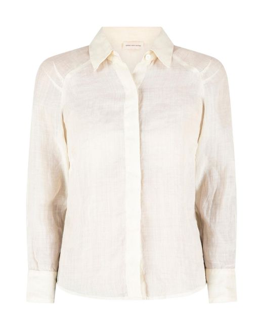 Dries Van Noten White Long-Sleeved Shirt
