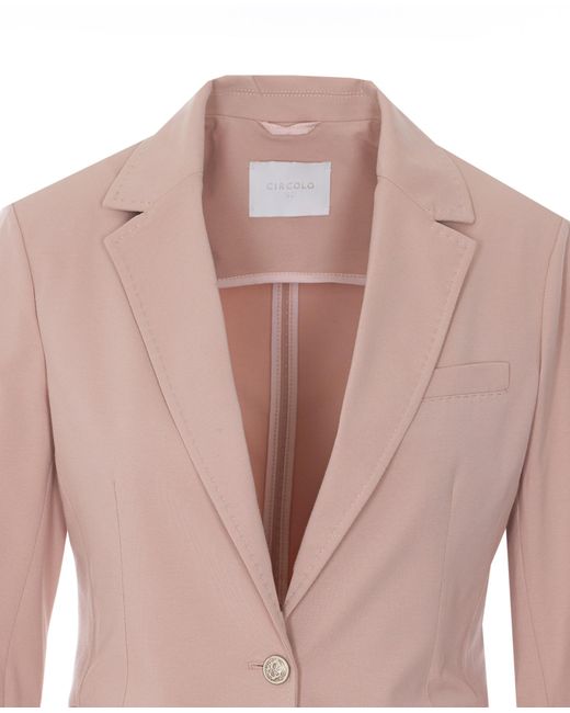 Circolo 1901 Pink Single-Breasted Blazer