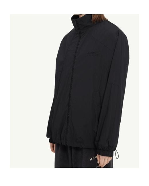 MM6 by Maison Margiela Black Nylon Zip Jacket for men