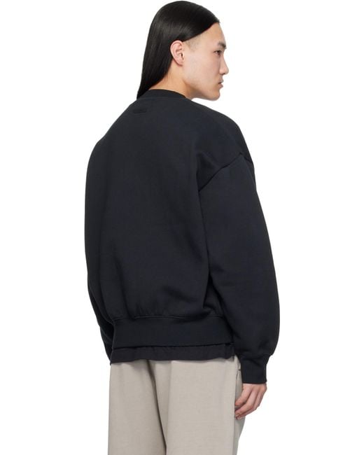 Fear Of God Black Crew Neck Sweatshirt for men