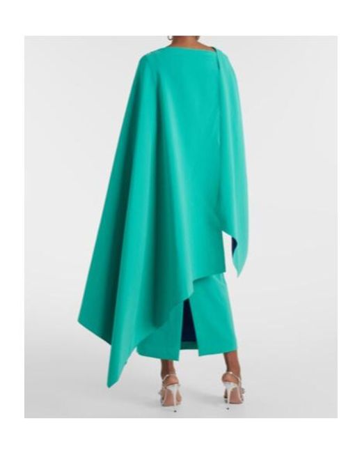 Roksanda Blue Demetria Caped Crêpe Gown