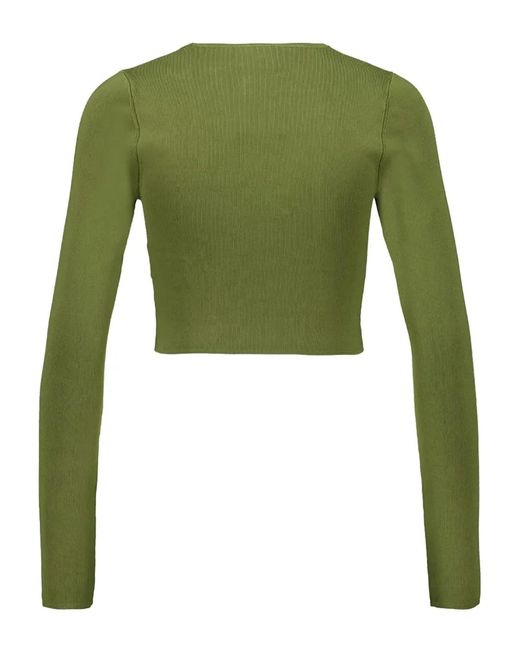 Zimmermann Green Wylie Knitted Top