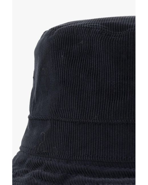 Jil Sander Blue Corduroy Bucket Hat for men