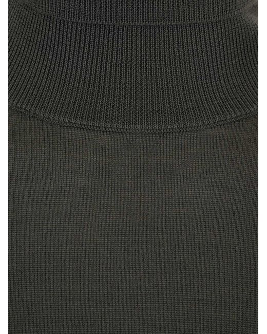 Max Mara Gray Long-Sleeved High-Neck Pullover