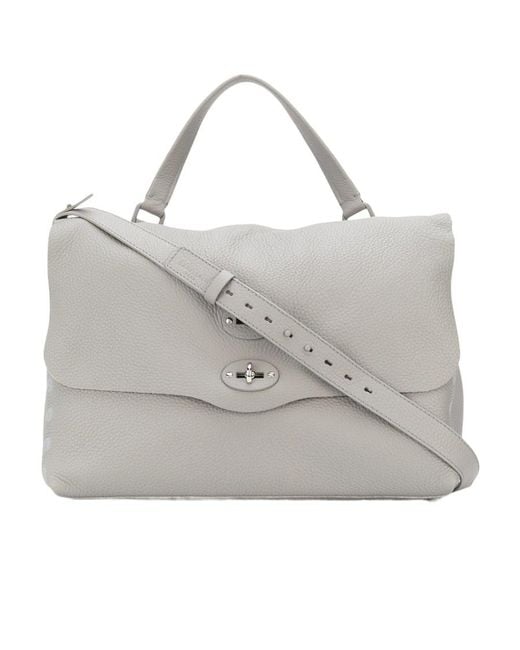 Zanellato Gray Logo Shoulder Bag