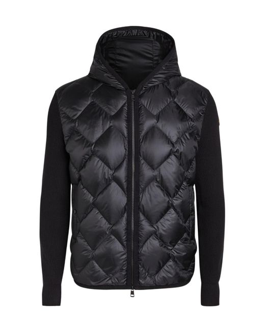 Moncler Black Close-Knit And Nylon Jacket for men