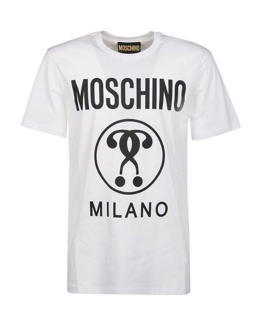 Moschino White Printed T-Shirt for men