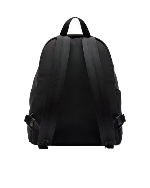 Moncler Black Canvas Backpack for men