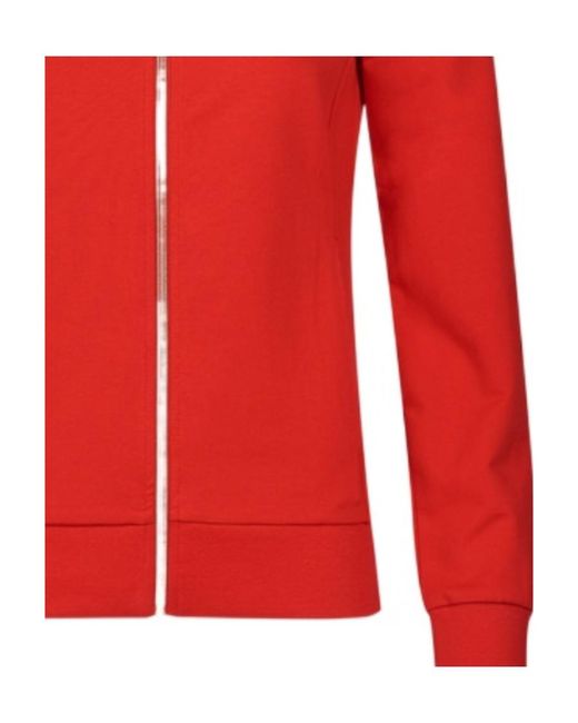 EA7 Red Hoded Zipper Casual Jacket