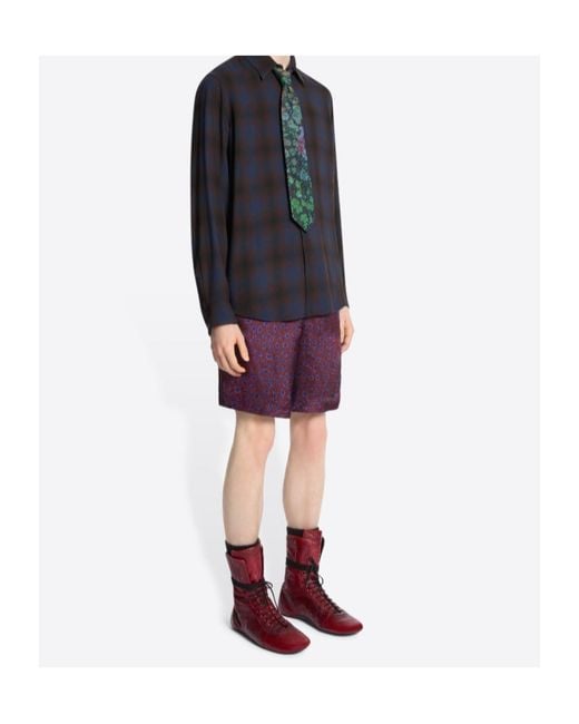 Dries Van Noten Blue Classic Viscose Shirt for men