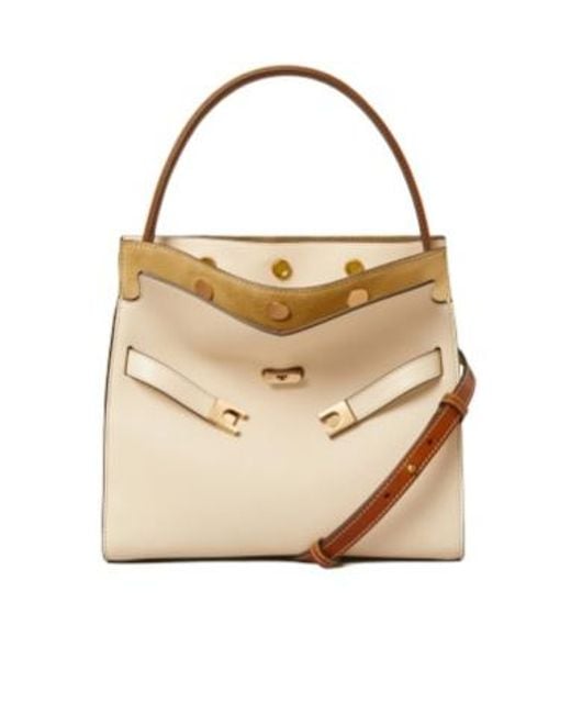 Tory Burch Natural Lee Radziwill Top Handle Bag