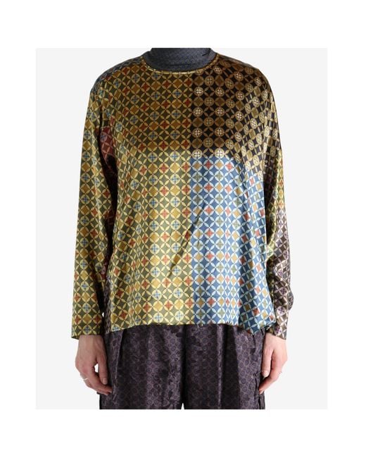 Dries Van Noten Green Caias Drop Shoulder Shirt