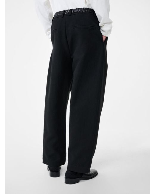 Studio Nicholson Black Tuck Trousers for men