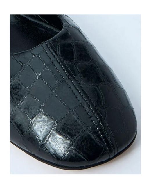 Dries Van Noten Blue Embossed Ballerina Flats