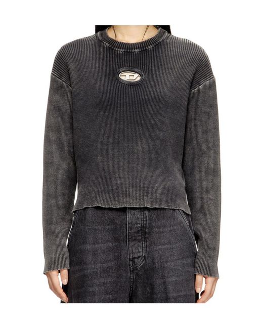 DIESEL Black M-Anchorex Logo-Detail Sweater