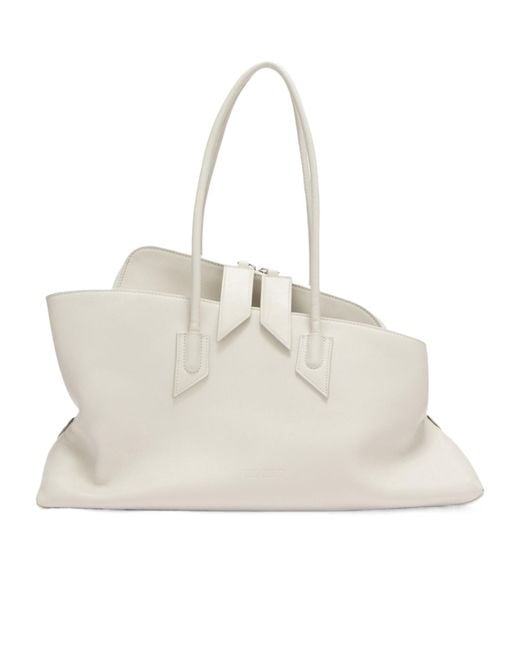 The Attico Natural Top-Handle Shoulder Bag