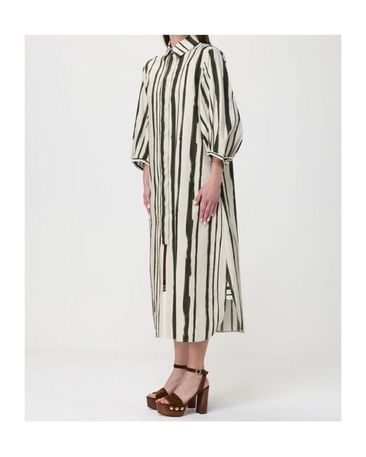 Max Mara White Collared Dress