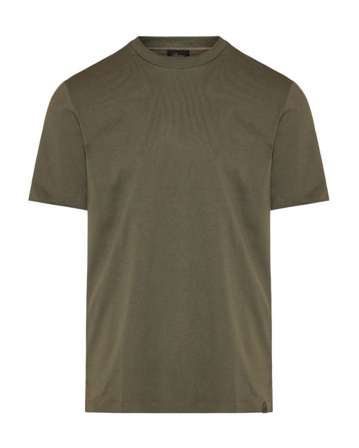 Brioni Green Short-Sleeved T-Shirt for men