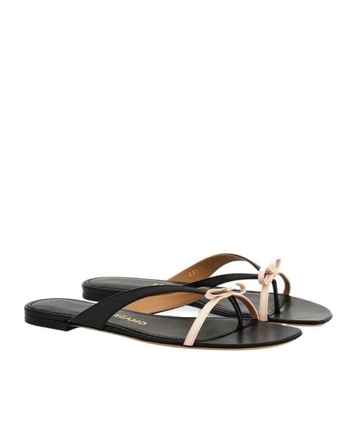 Ferragamo White Mini Bow Flip Flop