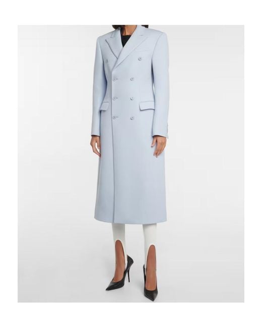 Wardrobe NYC Blue Double-Breasted Coat
