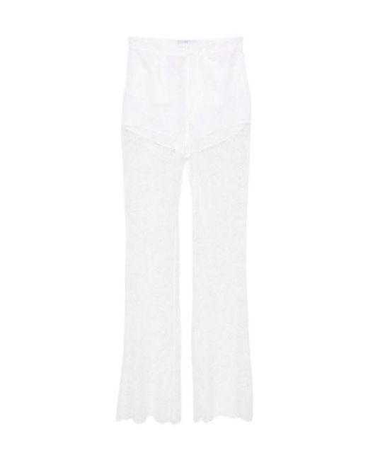 GIUSEPPE DI MORABITO White Lace Trousers