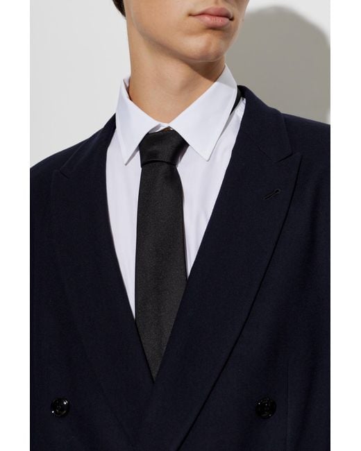 Paul Smith Black Floral Pattern Tie for men