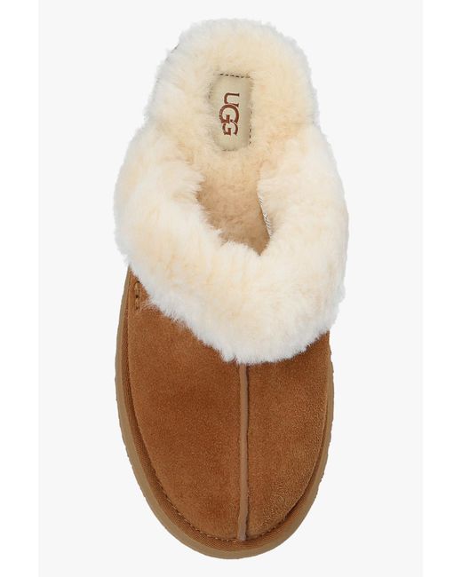 Ugg Brown Disquette Slip-On Platform Slippers