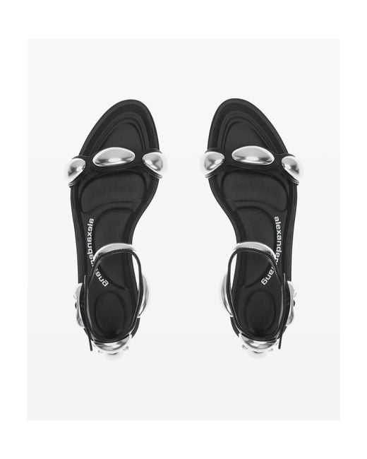 Alexander Wang White Dome Leather Sandals