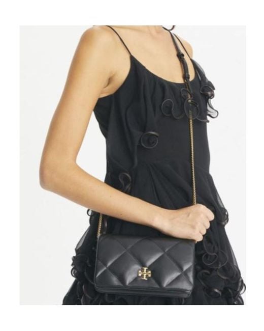Tory Burch Black Kira Quilted Crossbody Bag