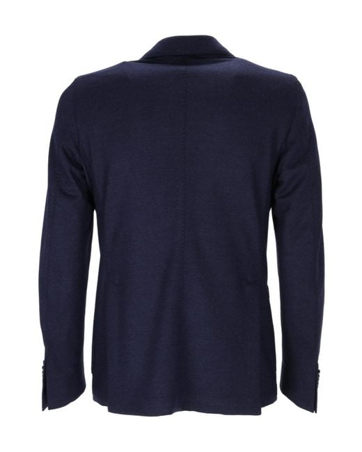 Lubiam Blue Long-Sleeve Blazer for men