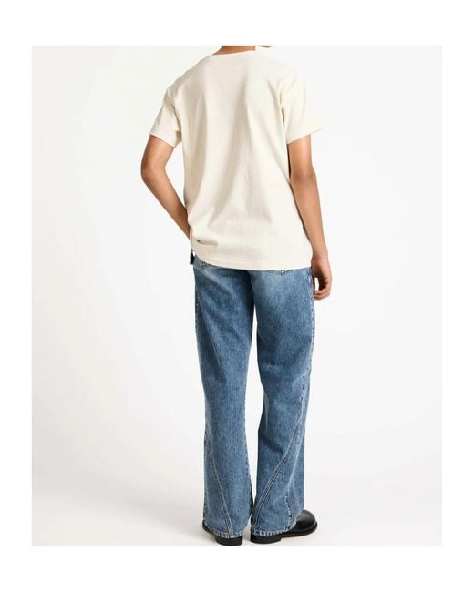 J.W. Anderson White Jw Anderson Logo Printed Crewneck T-Shirt for men