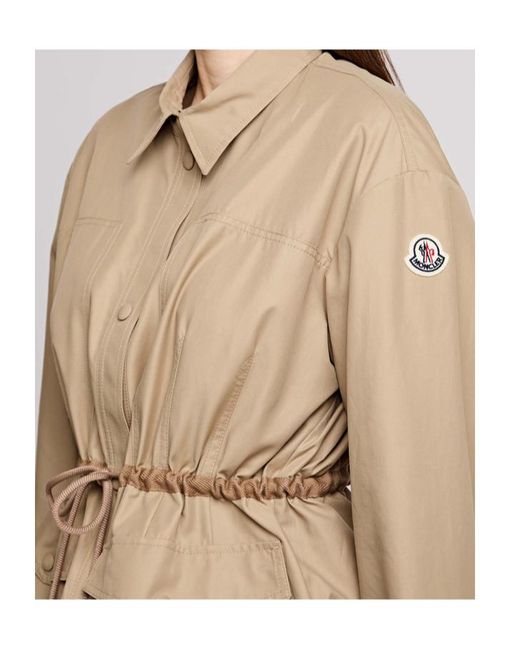 Moncler Natural Saulon Cotton-Blend Poplin Parka