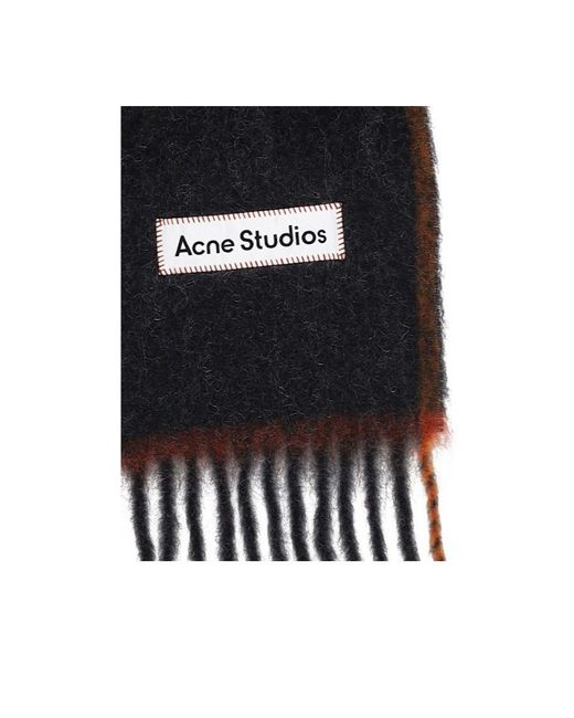 Acne Black Voxy Mohair Blend Scarf