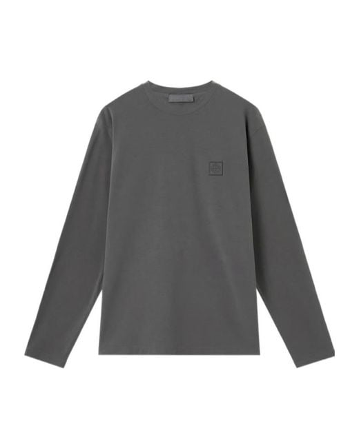Stone Island Men's Gray Long-Sleeved T-Shirt