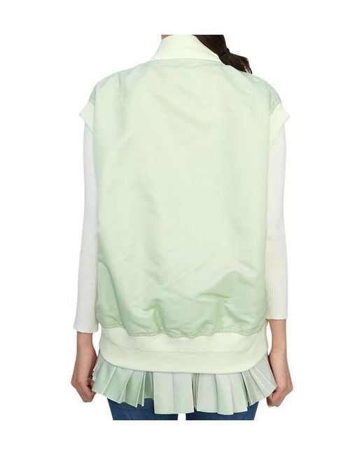 Sacai Green Padded Waistcoat