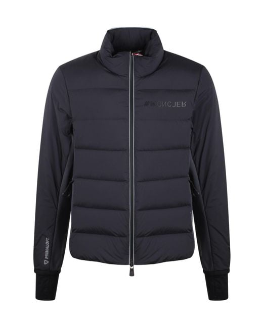 Moncler Blue Grenoble Zipped Padded Jacket for men