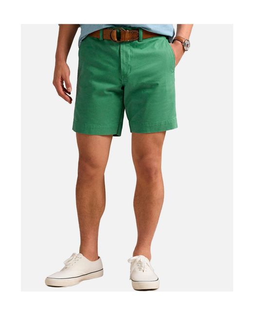 Polo Ralph Lauren Green Slim-Cut Chino Shorts for men