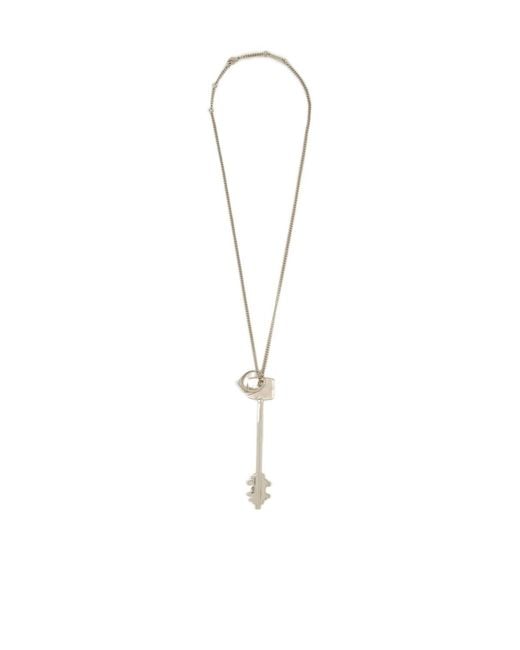 Rabanne White Rabanne Key-Pendant Necklace