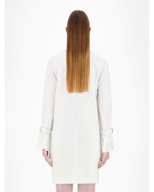 Max Mara White Round Collar Design Dress