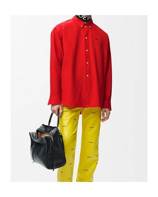 Loewe Anagram Embroidered Button-Down Shirt for men