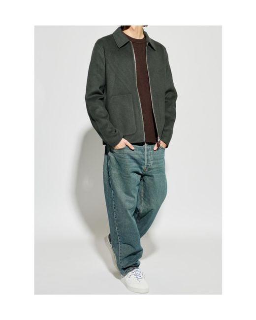 Samsøe & Samsøe Green Sapaulo Zip-Fastening Side-Pockets Jacket for men